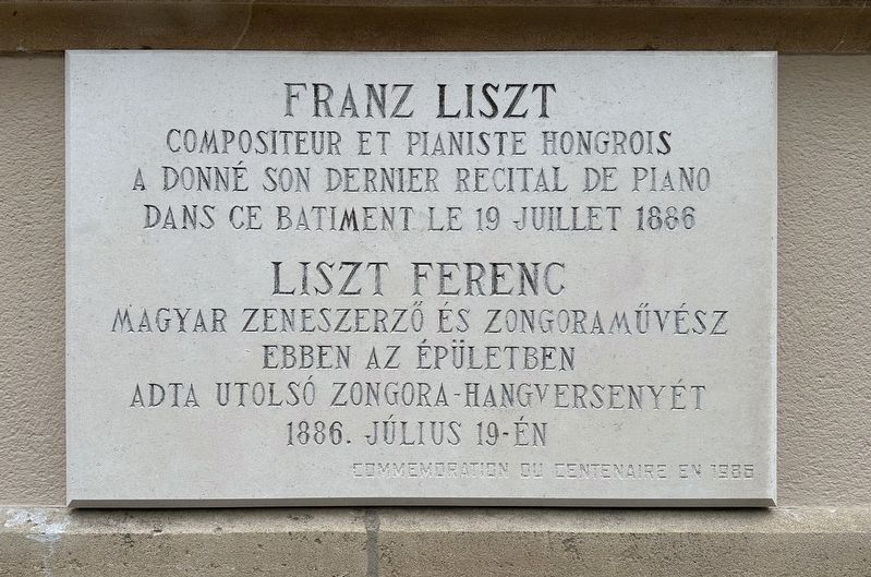Franz Liszt Marker. Click for full size. Franz Liszt Marker image. Click for full size.