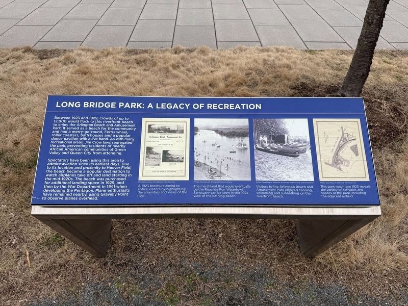 Long Bridge Park: A Legacy of Recreation Marker. Click for full size. Long Bridge Park: A Legacy of Recreation Marker image. Click for full size.