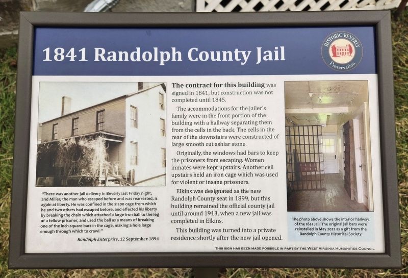 1841 Randolph County Jail Marker. Click for full size. 1841 Randolph County Jail Marker image. Click for full size.