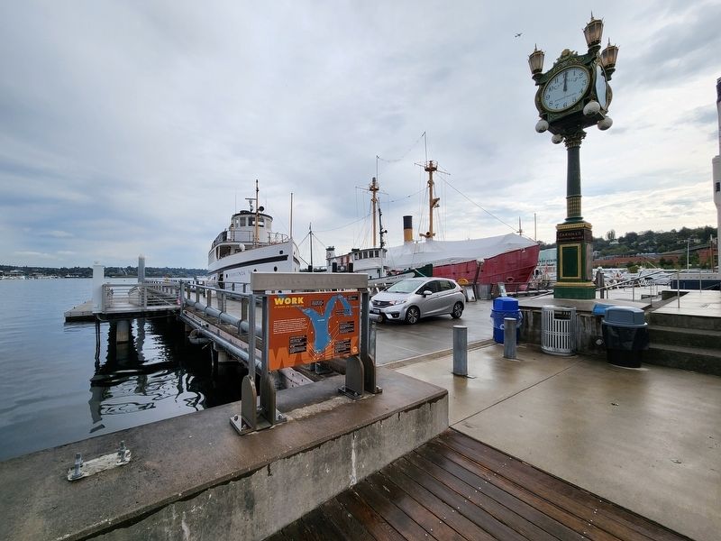 At Work on Lake Union Marker. Click for full size. At Work on Lake Union Marker image. Click for full size.