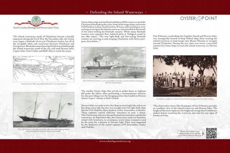Defending the Inland Waterways Marker. Click for full size. Defending the Inland Waterways Marker image. Click for full size.