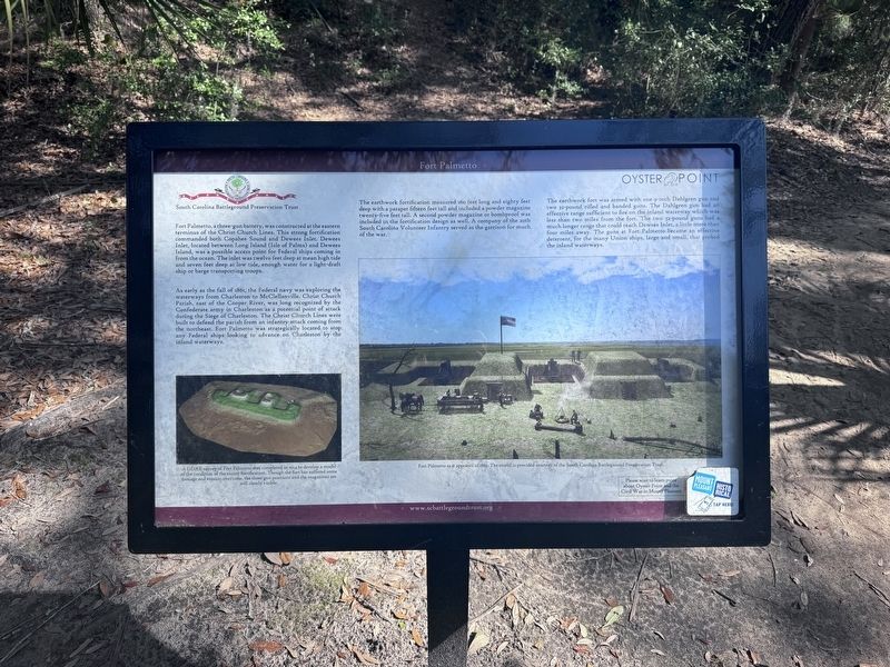 Fort Palmetto Marker image. Click for full size.