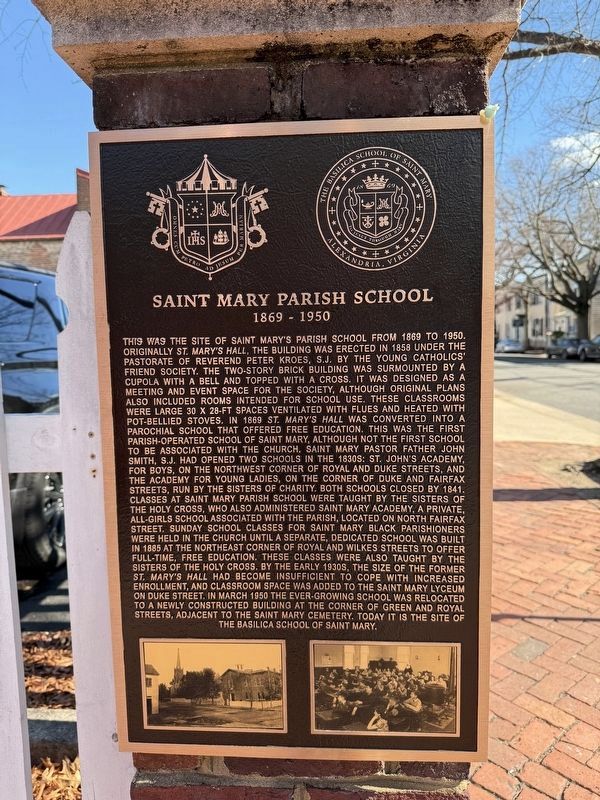 Saint Mary Parish School Marker image. Click for full size.