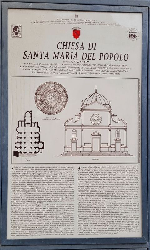 Chiesa di Santa Maria del Popolo / Church of Saint Mary of the People Marker image. Click for full size.