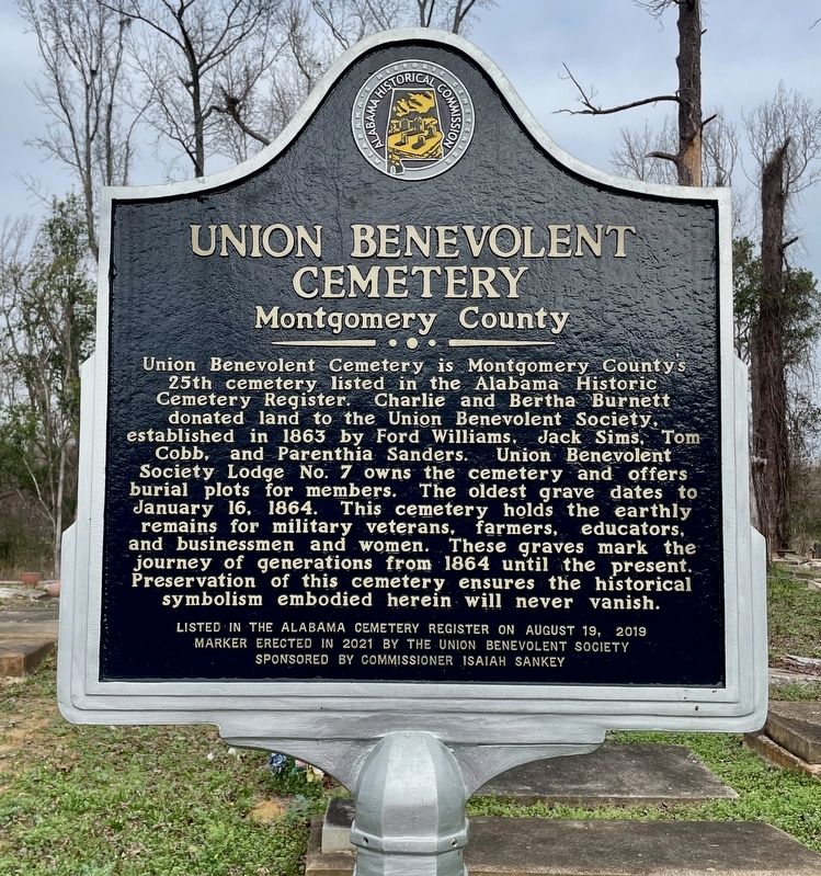 Union Benevolent Cemetery Marker image. Click for full size.
