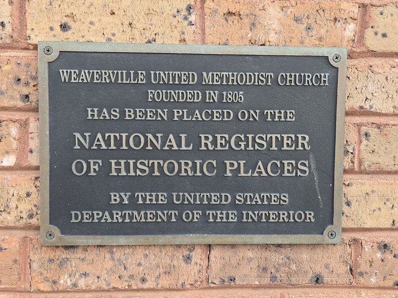Weaverville United Methodist Church Marker image. Click for full size.
