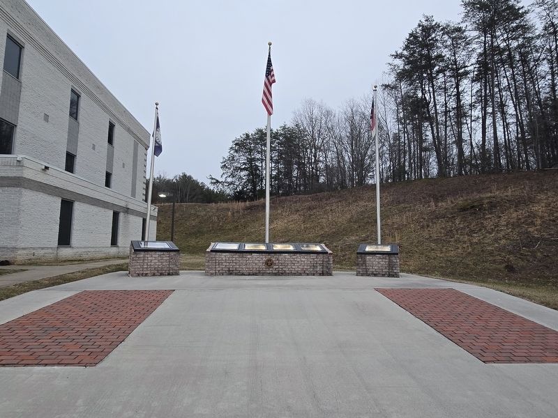 Full view of Charters of Freedom. Marker is at the far right. Ronald Reagan Building to the left.. Click for full size. Full view of Charters of Freedom. Marker is at the far right. Ronald Reagan Building to the left. image. Click for full size.