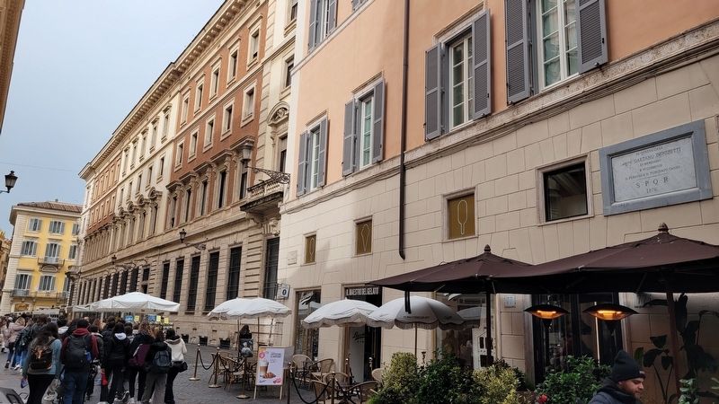The view of the Gaetano Donizetti Marker along the street image. Click for full size.