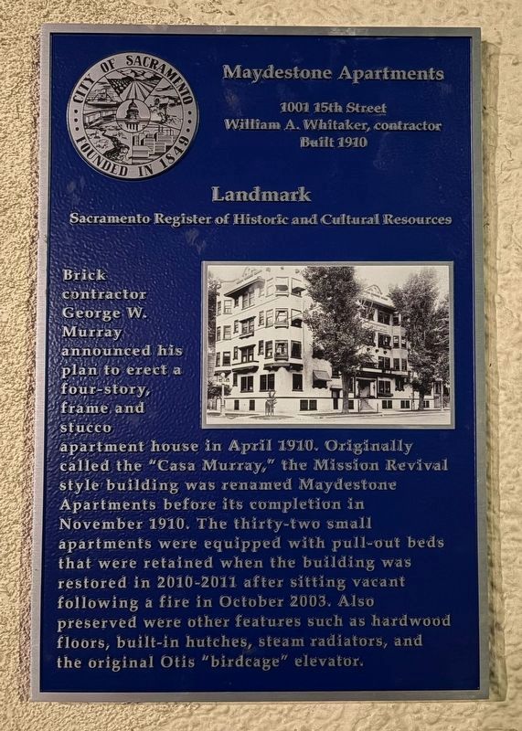Maydestone Apartments Marker image. Click for full size.