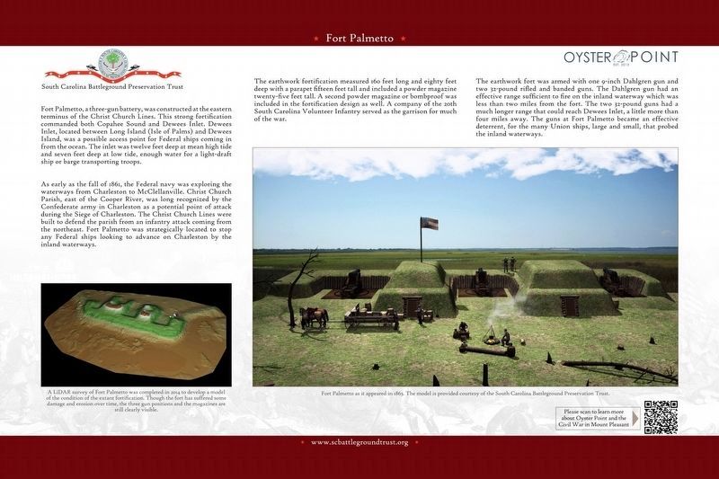 Fort Palmetto Marker image. Click for full size.
