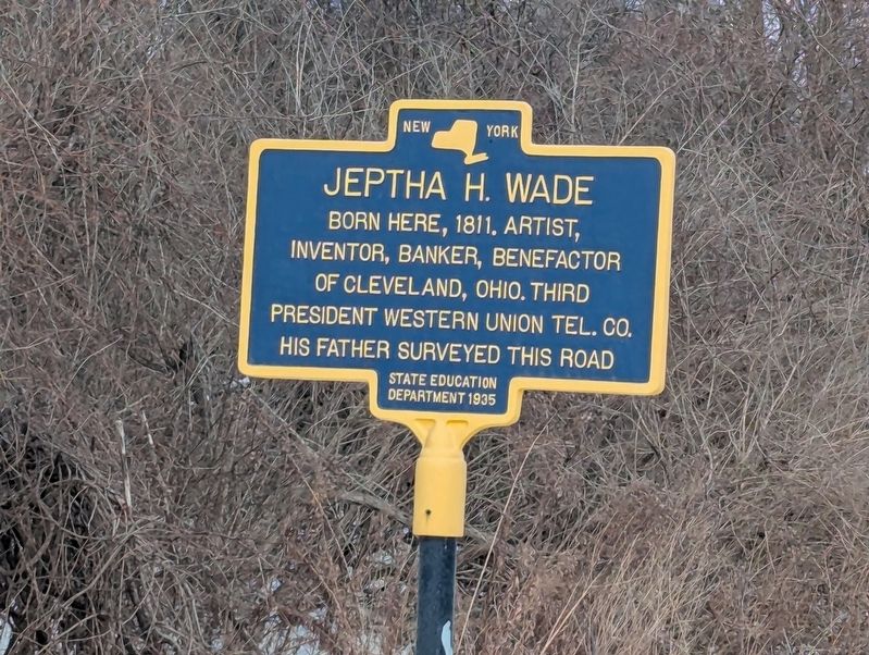 Jeptha H. Wade Marker. Click for full size. Jeptha H. Wade Marker image. Click for full size.