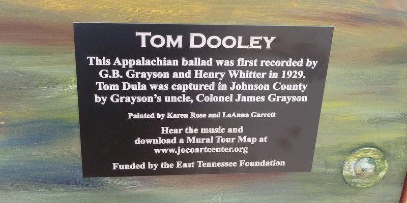 Tom Dooley Marker. Click for full size. Tom Dooley Marker image. Click for full size.