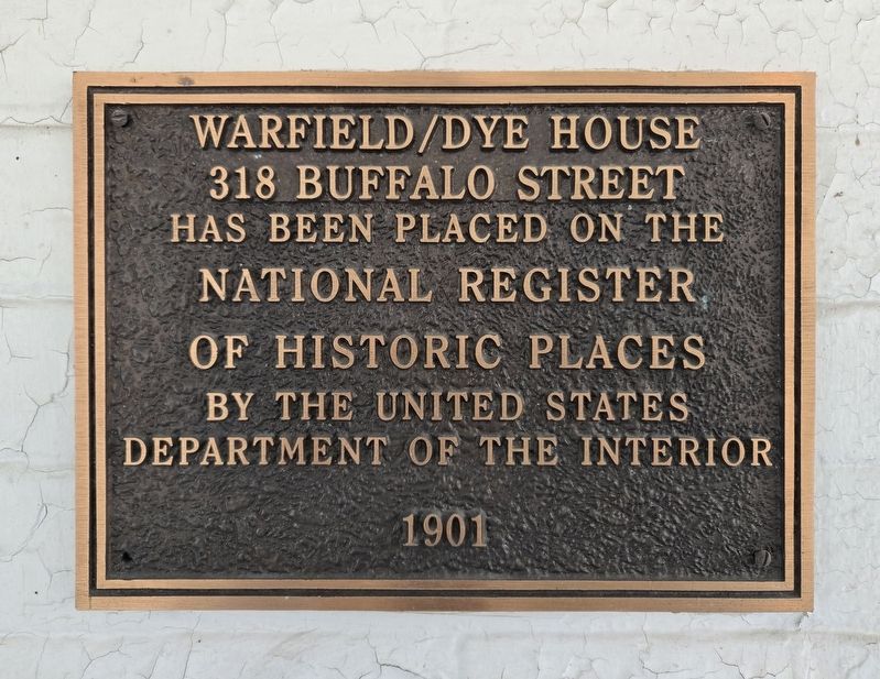Warfield/Dye House Marker. Click for full size. Warfield/Dye House Marker image. Click for full size.