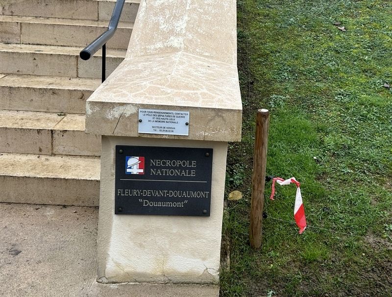 La nécropole nationale de Fleury-devant-Douaumont Marker. Click for full size. La nécropole nationale de Fleury-devant-Douaumont Marker image. Click for full size.