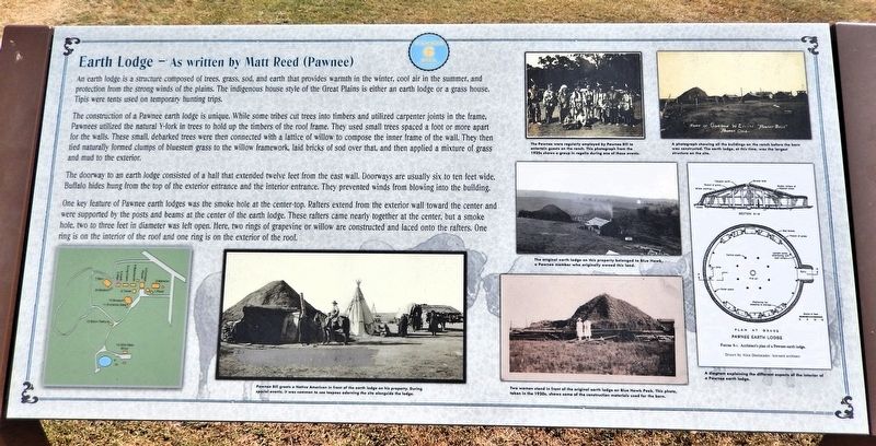Earth Lodge Marker. Click for full size. Earth Lodge Marker image. Click for full size.