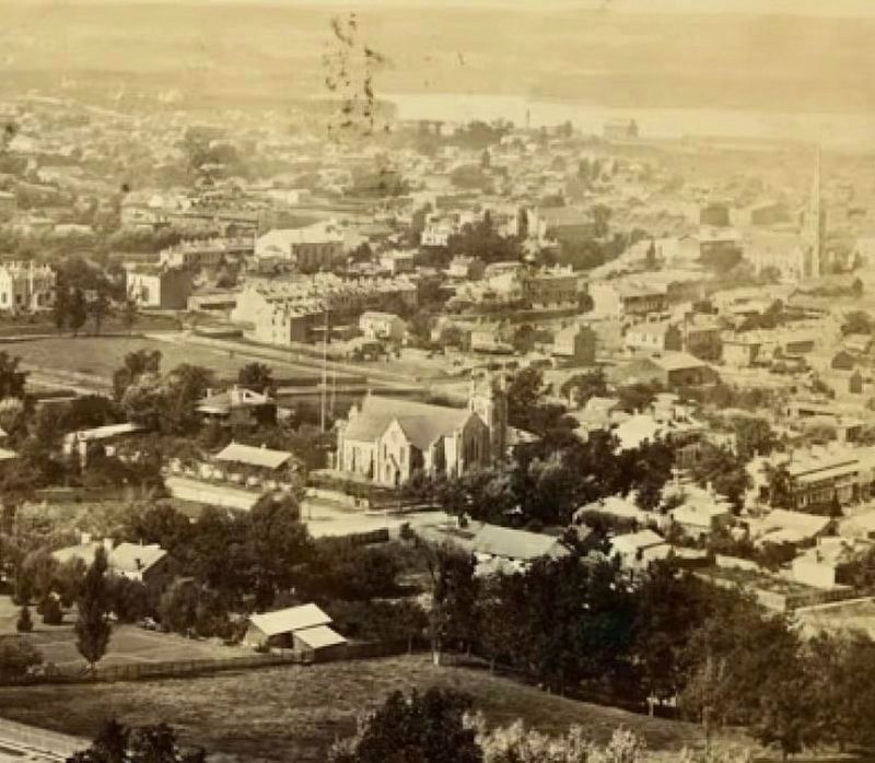 The Church of the Ascension (centre of photo), 1860s image. Click for full size.