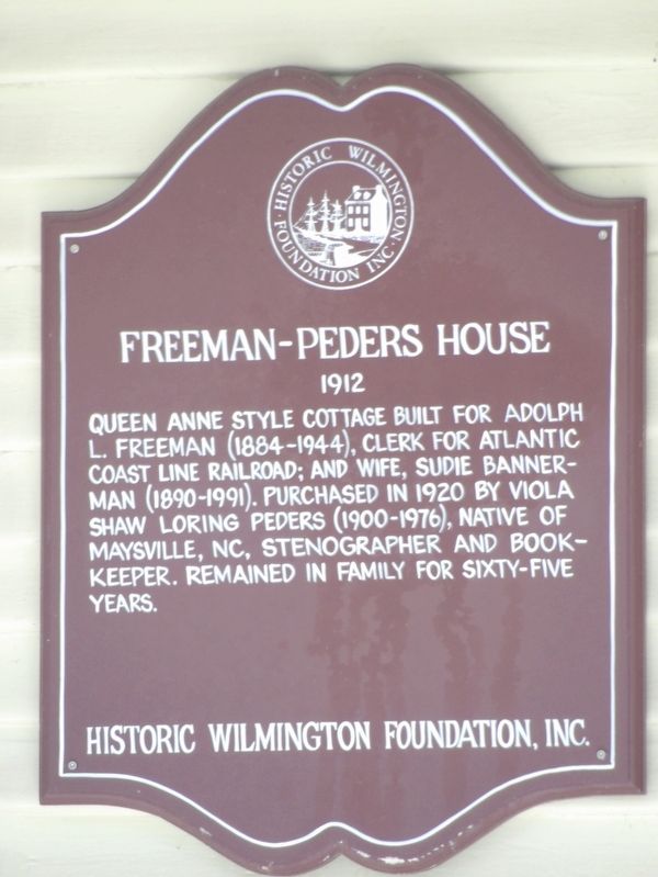 Freeman-Peders House Marker image. Click for full size.