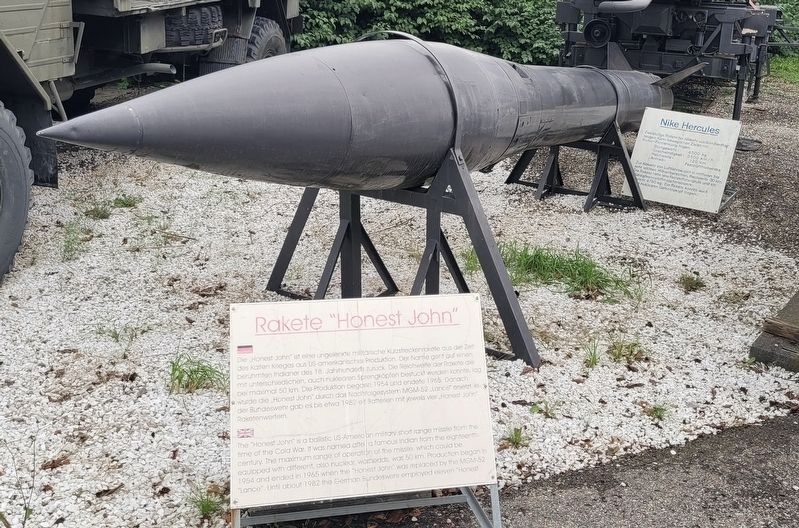The Rocket "Honest John" and Marker. Click for full size. The Rocket "Honest John" and Marker image. Click for full size.