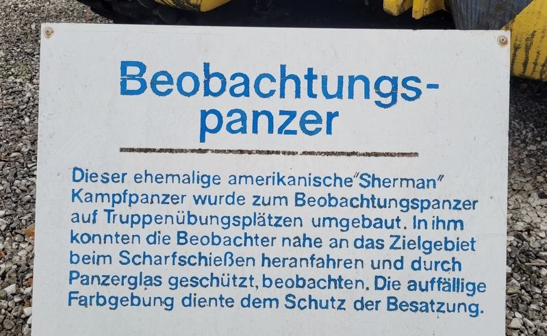 Beobachtungspanzer / Observation Tank Marker image. Click for full size.