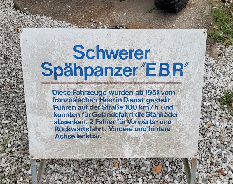 Schwerer Sp�hpanzer "EBR" / Heavy Reconnaissance Armored Vehicle "EBR" Marker image. Click for full size.