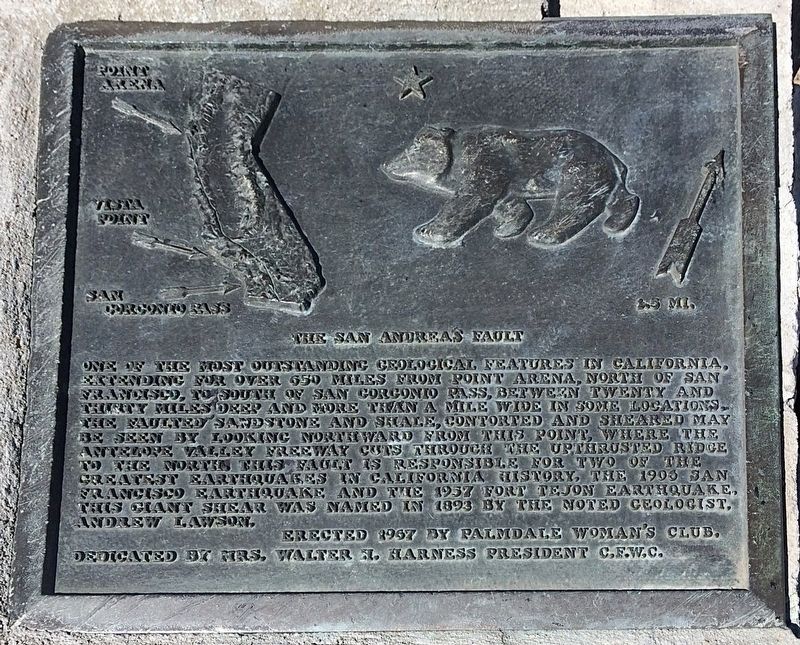 San Andreas Fault Marker image. Click for full size.