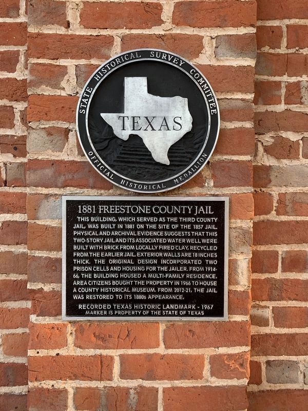 Old Freestone Jail Marker image. Click for full size.