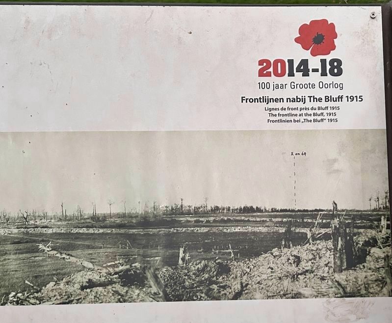 The frontline at the Bluff, 1915 Marker image. Click for full size.