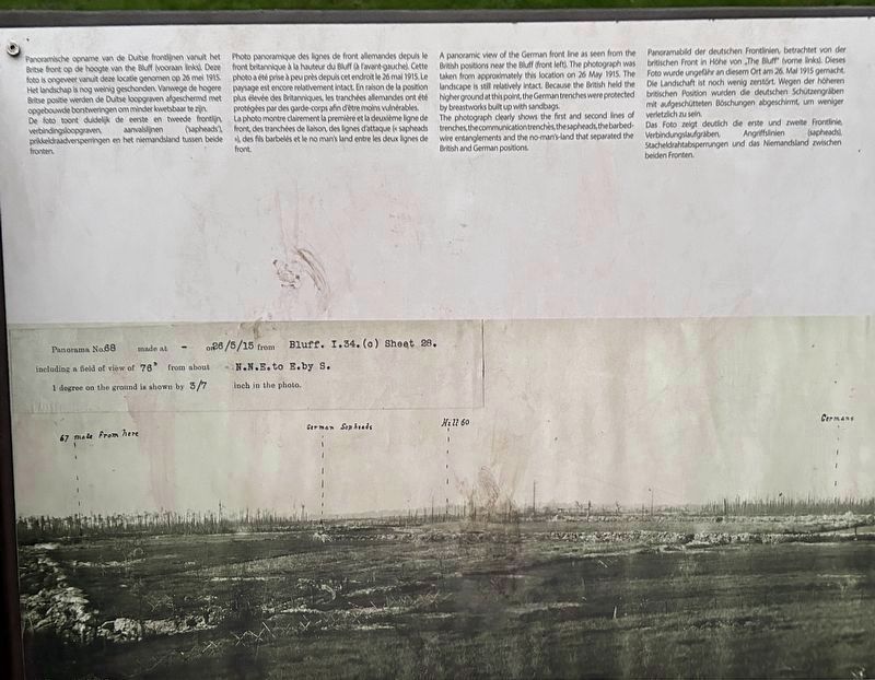 The Frontline at the Bluff, 1915 Marker image. Click for full size.