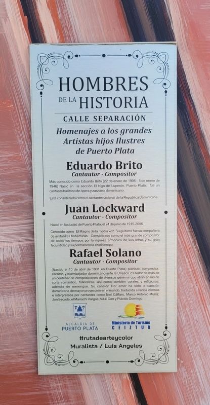 Hombres de la Historia / Men of History Marker image. Click for full size.