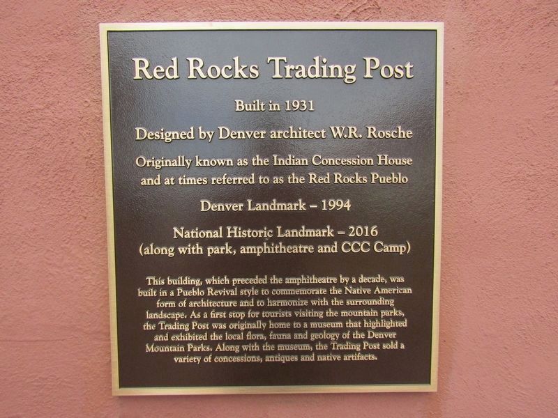 Red Rocks Trading Post Marker image. Click for full size.