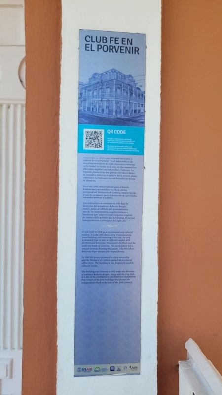 Club Fe en el Porvenir / Club Faith in the Future Marker image. Click for full size.