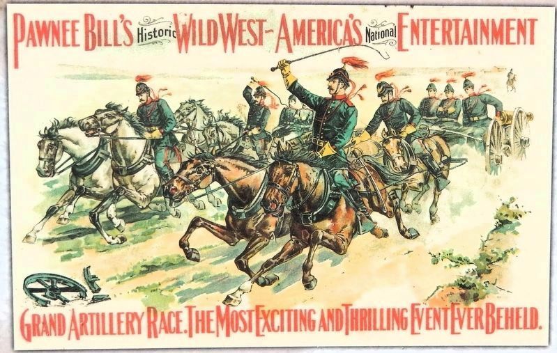Marker detail: Wild West Show Advertisement image. Click for full size.