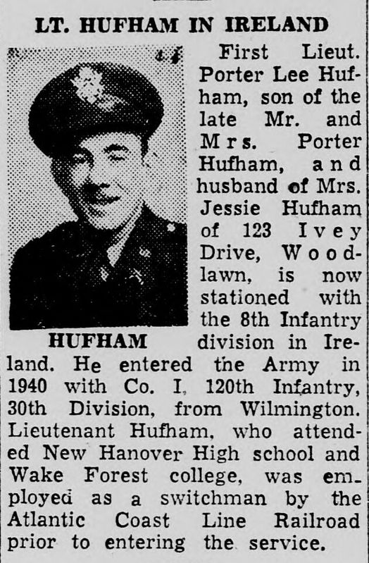 Lt. Porter Lee Hufham image. Click for full size.