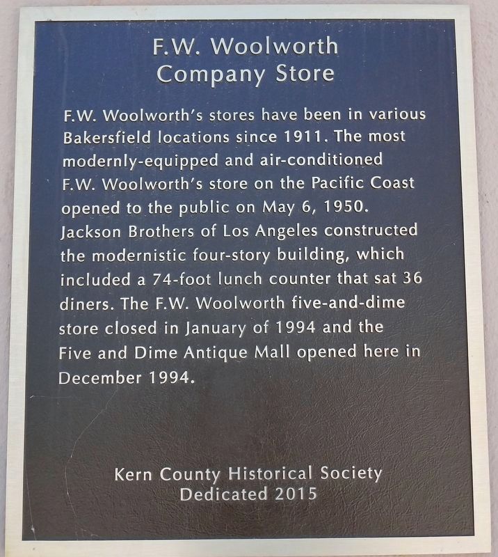 F.W. Woolworth Company Store Marker. Click for full size. F.W. Woolworth Company Store Marker image. Click for full size.