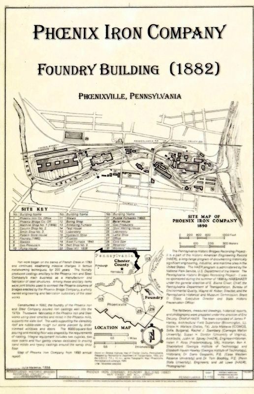 Marker detail: Phoenix Iron Company image. Click for full size.