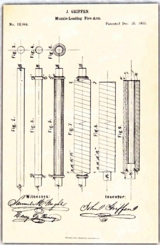 Marker detail: 1855 Griffen Patent image. Click for full size.