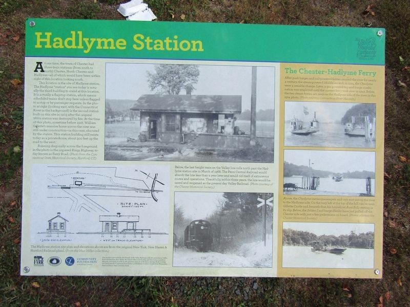 Hadlyme Station Marker image. Click for full size.