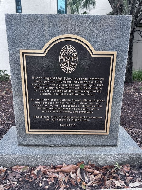 Bishop England High School Marker image. Click for full size.