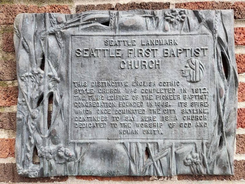 Seattle First Baptist Church Marker image. Click for full size.