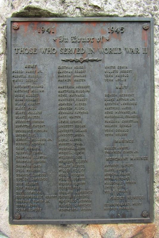 Brownfield World War II Memorial. Click for full size. Brownfield World War II Memorial image. Click for full size.