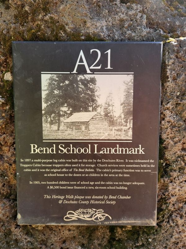 Bend School Landmark Marker image. Click for full size.