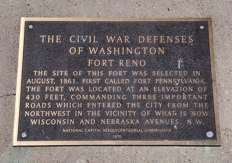 The Civil War Defenses of Washington Marker. Click for full size. The Civil War Defenses of Washington Marker image. Click for full size.