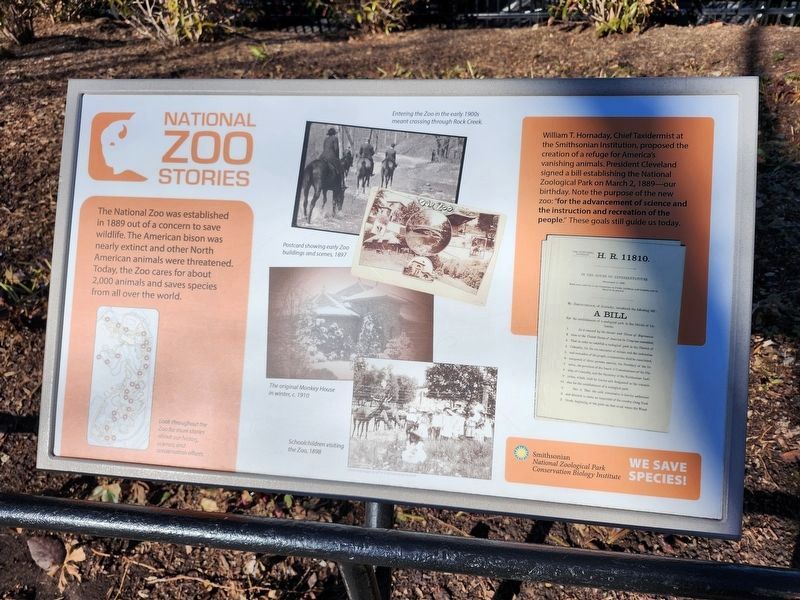 National Zoo Stories Marker image. Click for full size.