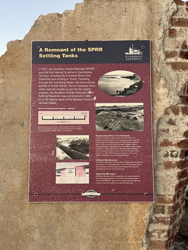 A Remnant of the SPRR Settling Tanks Marker image. Click for full size.