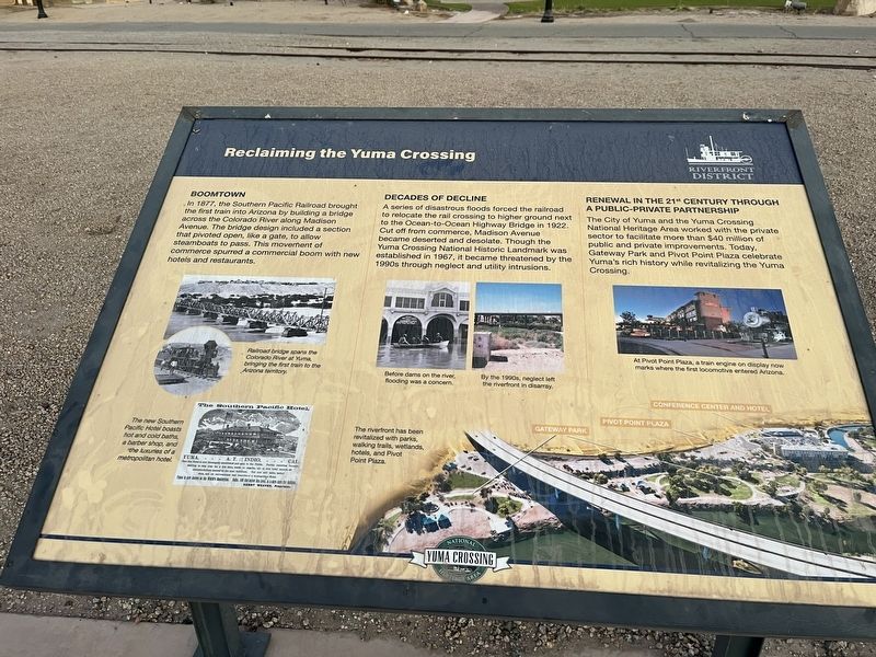 Reclaiming the Yuma Crossing Marker image. Click for full size.