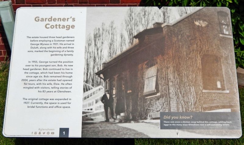 Gardener's Cottage Marker. Click for full size. Gardener's Cottage Marker image. Click for full size.