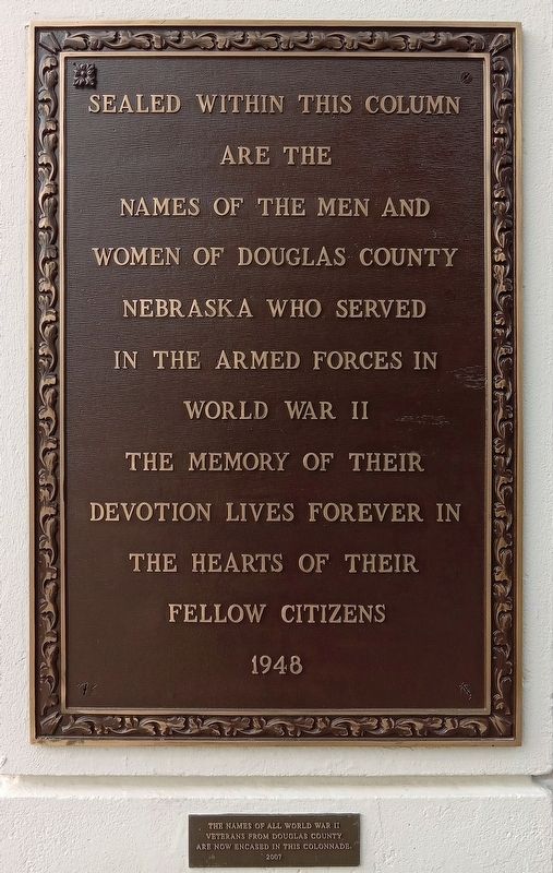Douglas County World War II Memorial Shrine panel 5 image. Click for full size.