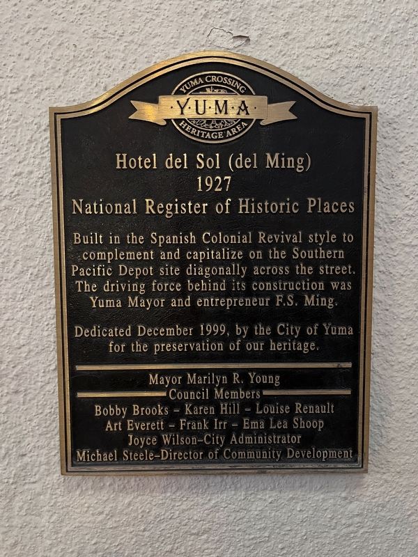 Hotel del Sol (del Ming) Marker image. Click for full size.