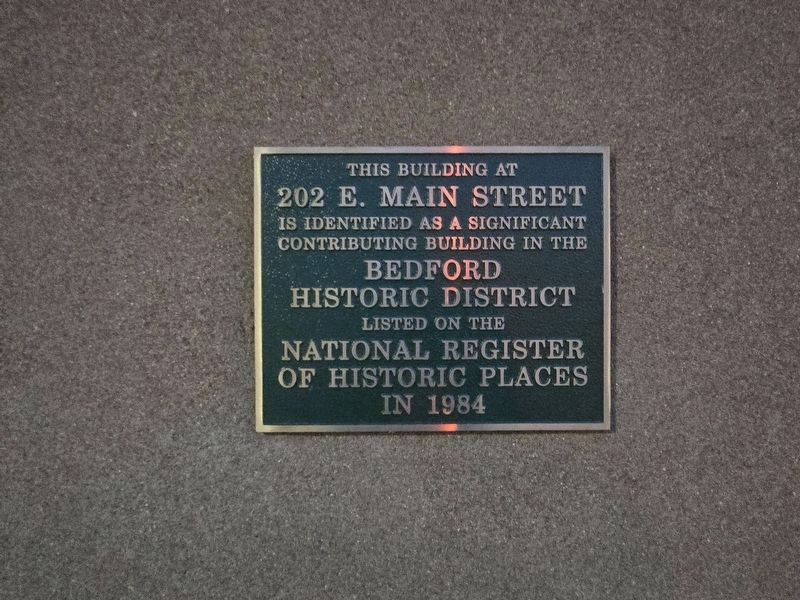 202 E. Main Street NRHP Marker. Click for full size. 202 E. Main Street NRHP Marker image. Click for full size.