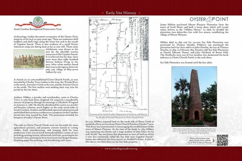 Early Site History Marker image. Click for full size.